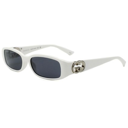 グッチ GUCCI サングラス グローバルフィット アイウェア UVカット レクタンギュラー GG1661S-003 メンズ レディース ユニセックス ホワイト+グレー 国内正規品