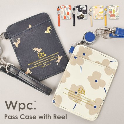 パスケース リール付き wpc レディース 定期入れ おしゃれ かわいい 大人 女性 ICカード 2枚 両面 高校生 女子 通勤 通学 学生 薄型 伸びる ストラップ 窓付き 縦型 カードケース ICカード入れ ICケース 定期券入れ 定期ケース スリム 花柄 北欧風 合皮 紛失防止 軽量
