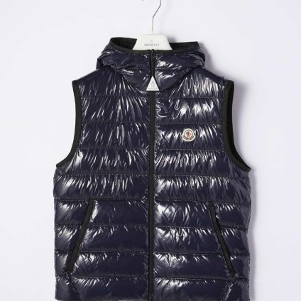 モンクレール MONCLER 1A52M00 53A5T ベスト メンズ アウター LAPPE GILET ジレ ナイロン ダウンベスト ジップアップ 778 ネイビー 2 3