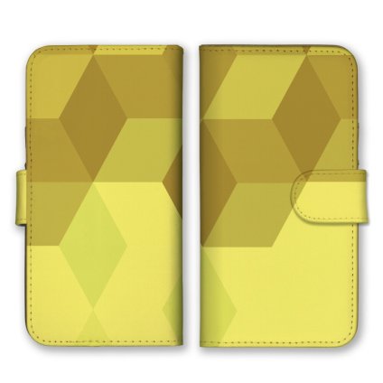 ＼全機種対応／ スマホケース 手帳型 スマホカバー 手帳タイプ スマートフォン ケース カバー ダイヤ スクエア 立体的 イエロー系 かわいい おしゃれ かっこいい カードホルダー付き カード収納 合皮 合成レザー