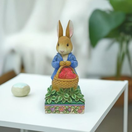 ピーターラビット いちごのバスケット 15.3cm | ジムショア グッズ フィギュア 人形 置物 彫刻 ビアトリクス・ポター Jim Shore 正規輸入品
