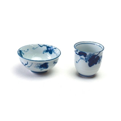 【ギフト対応無料】藍染ぶどう食事揃 (310401) ※送料無料(北海道・沖縄は除く)
