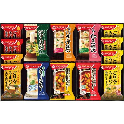 アマノフーズ バラエティギフト 14食 [26-2707-048] 30SHA2 フリーズドライ スープ 雑炊 カレー シチュー にゅうめん 簡単調理 常温保存 詰め合わせ 贈り物 御祝 御礼 お返し ギフト プレゼント