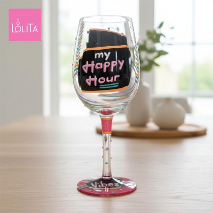 Lolita ワイングラス Happy Hour 22.4cm ハッピーアワー | かわいい おしゃれ ポップ モダン デザイン食器 アート ロリータ･ヤンシー 正規輸入品