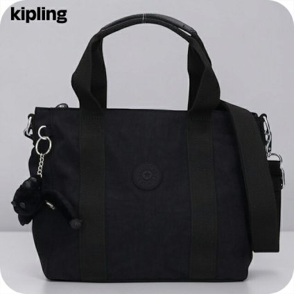 キプリング トートバッグ レディース ブランド Kipling アッセーニ ミニ ミニトートバッグ ロゴ ワンポイント 無地 2WAY KI7149-P39 Black Noir 黒