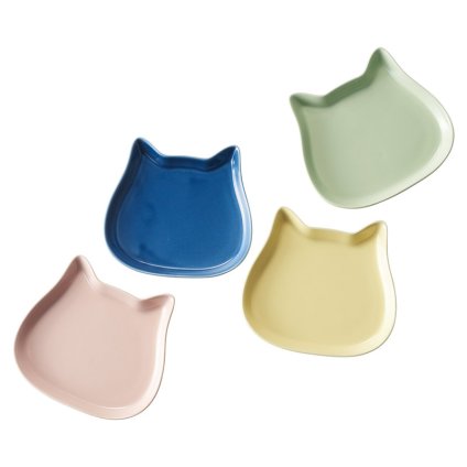 キャットプレート4枚組  ／皿・プレート 食器 キッチン用品 敬老の日 プレゼント ギフト お彼岸 お供え 秋 2026 送料無料 ギフト プレゼント プチギフト 内祝い 快気祝い 出産祝い 結婚祝い 引出物 新築祝い お返し