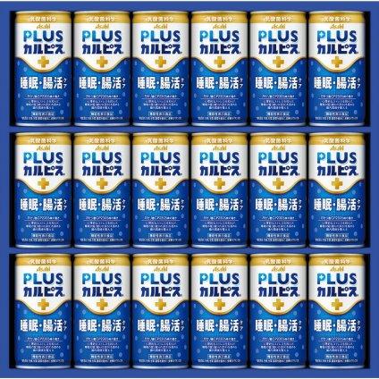 夏の贈り物お中元 健康乳酸菌ギフト アサヒ飲料 PLUSカルピス睡眠・腸活ケア（190g）×18