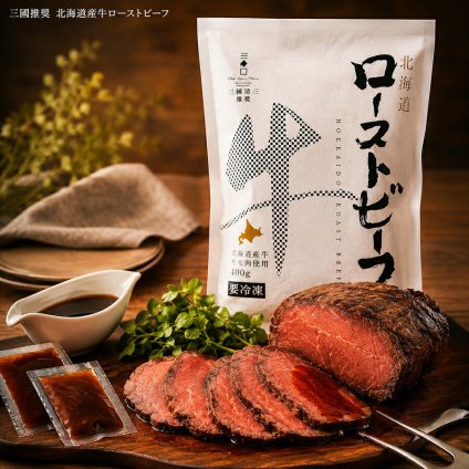 メーカー直送  三國推奨　北海道産牛ローストビーフ 26-6025-03 贈答品 自宅用 プレゼント 人気  お誕生日 スパイスが効いた北海道産牛のローストビーフ北海道産牛ロース肉を使用したローストビーフです。しっとりとした食感が特徴で、スパイスが素材の旨味を引き立てます。