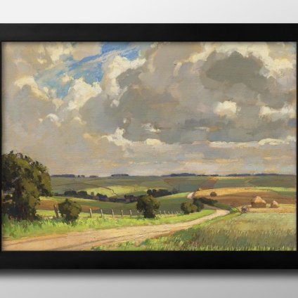 _エドワード ジェームズ バッター Norfolk landscape A3 サイズ ポスター アート おしゃれ 絵画 インテリア 北欧 イラスト マット紙 艶消し アートパネル 額 フレーム デザイン 壁掛け ギフト 新築祝い ディスプレイ 引越し祝い　新生活　空間デザイン 