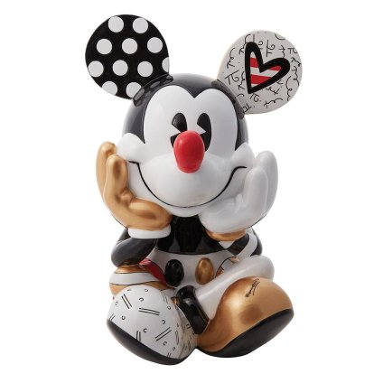 ミッキー お座りポーズ Romero Britto 36cm | ロメロ・ブリット デザイン アート 正規輸入品