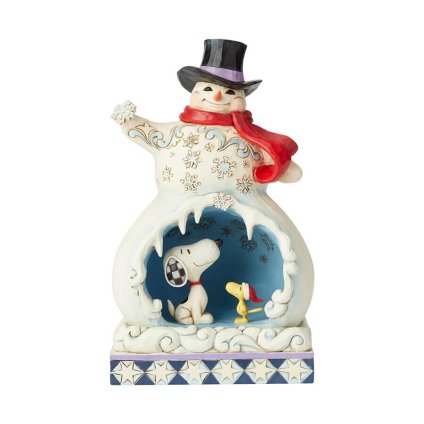 スヌーピー 雪だるま かまくら 24.1cm クリスマス | ジムショア ピーナッツ グッズ フィギュア 人形 置物 彫刻 Jim Shore 正規輸入品