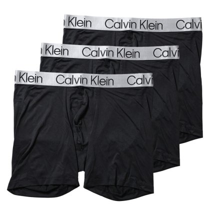 カルバンクライン：NEW CHROMATIC ボクサーブリーフ 3PK (ブラック)[ボクサーパンツ/ 男性下着/ メンズインナー/人気ブランド/おすすめギフト/誕生日プレゼント/メンズファッション]