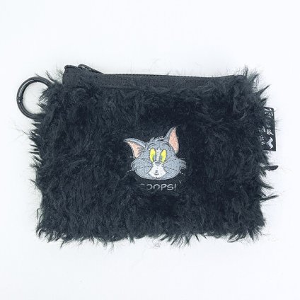 トムとジェリー トム 刺繍ファーポーチ トムジェリ