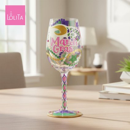 Lolita ワイングラス Mardi Gras 22.4cm マルディグラ | かわいい おしゃれ ポップ モダン デザイン食器 アート ロリータ･ヤンシー 正規輸入品