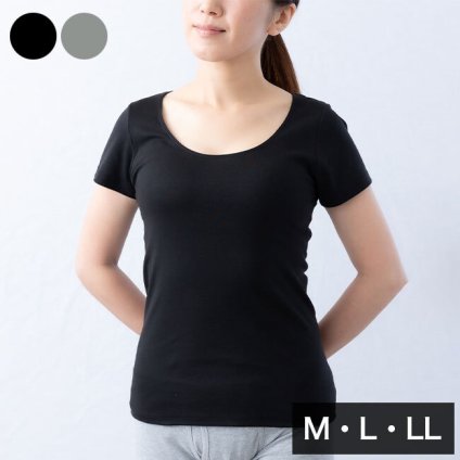 DEO’s デオス コンプリート レディース 消臭インナー[わきが ワキガ インナー Tシャツ ワキガ対策 わきが対策 レディース 汗 臭い 対策 女性 体臭 加齢臭 消臭 半袖 臭わない 脇汗 消臭シャツ 下着 防臭 襟の形 服 Uネック]