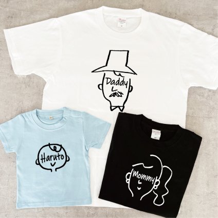 【名入れ】3枚親子セット 顔ネームTシャツ・ロンパース 誕生日 出産祝い 結婚祝い 名前入り 家族 夫婦 親子 ファミリー ファミリーフォト お揃い ペア ペアルック ペアTシャツ 親子ペア 夫婦ペア マタニティフォト 結婚記念 プレゼント ギフト ペアギフト ホワイトデー バレンタインデー クリスマスプレゼント