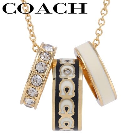 コーチ ネックレス シグネチャー ペンダント 3連リング 女性 レディース COACH 408103GLD004 ゴールド アクセサリー 【ラッピング無料 誕生日 お祝い プレゼント ギフト 贈り物】