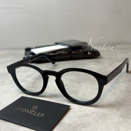 【並行輸入品】【正規品・新品】MONCLER モンクレール ML5006 001 48 イタリア製 クリア サングラス メガネ 眼鏡 メンズ レディース 伊達メガネ ビジネス
