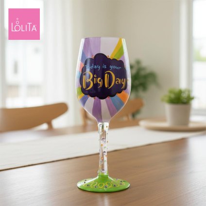 Lolita ワイングラス Big Day 22.4cm とびっきりの日 | かわいい おしゃれ ポップ モダン デザイン食器 アート ロリータ･ヤンシー 正規輸入品