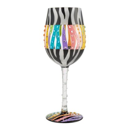 Lolita ワイングラス Love Your Stripes 22.4cm ストライプが大好き | かわいい おしゃれ ポップ モダン デザイン食器 アート ロリータ･ヤンシー 正規輸入品