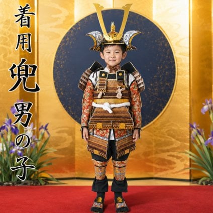 アウトレット 五月人形 着用鎧 武将 ３歳 ５歳着鎧 男の子 5歳 ボーイズ PO-109 コスプレ 記念