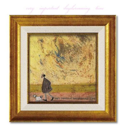 ユーパワー サムトフト 大切なデイドリームタイム ST-04050 アートフレーム 絵 絵画 犬 イヌ dog sam toft