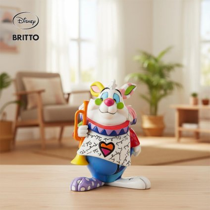 白うさぎ ミニ Romero Britto 7.7cm | ロメロ・ブリット デザイン アート 正規輸入品