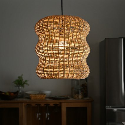 照明 ライト ファームリビング Braided ラタン ランプシェード ベリー 引っ掛けシーリング 北欧 ペンダント LED 対応 雑貨 インテリア 天井 リビング ペンダントランプ ペンダントライ