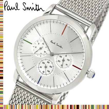 【送料無料】PAUL SMITH ポールスミス メンズ 男性用 腕時計 ウォッチ クオーツ 3気圧防水 メッシュベルト p10111