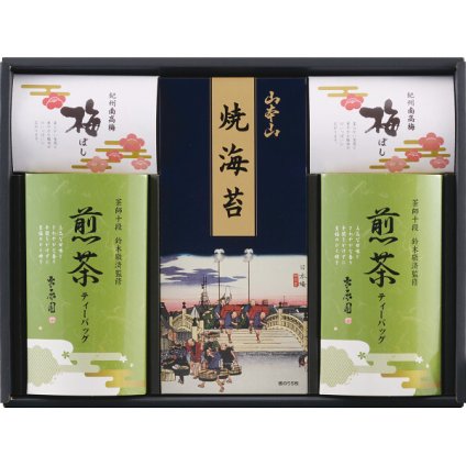 和み抄 山本山焼海苔＆茶師十段鈴木敬済監修ティーバッグ詰合せ [26-7590-033] YCR-EOT 煎茶 紀州梅干 詰め合わせ 老舗 海苔 お茶 のり ギフト 贈り物 お祝い 内祝い お返し
