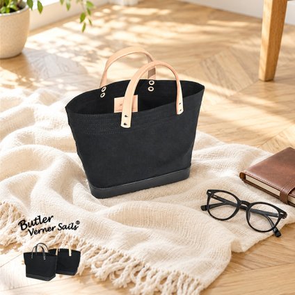 Butler Verner Sails バトラーバーナーセイルズ モールドレザーセルビッチキャンバス ランチトート[トートバッグ バッグ レディース メンズ ミニトート おしゃれ キャンパスバッグ 小さめ ハンドバッグ 帆布 日本製 本革] 1-2W