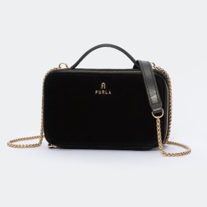 フルラ FURLA WE00447 BX1471 ショルダーバッグ カメリア ミニ レディース バッグ クロスボディ ミニバッグ 斜め掛け カジュアル チェーンバッグ 肩掛け ロゴ プレゼント シンプル コンパクト ギフト 本革 鞄 CAMELIA MINI SHOULDER BAG ブラック