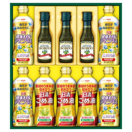 日清オイリオ ボスコ&バラエティオイルギフト  ／オリーブオイル 油 調味料 食品 敬老の日 プレゼント ギフト お彼岸 お供え 秋 2026 送料無料 ギフト プレゼント プチギフト 内祝い 快気祝い 出産祝い 結婚祝い 引出物 新築祝い お返し