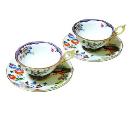 ウェッジウッドWEDGWOOD ワンダーラスト フォーチュン ティーカップ&ソーサーペア　【セット　プレゼント　ギフト　ブランド食器】【御結婚御祝・内祝・新築御祝・還暦御祝・御礼・寿・ギフト包装可能】
