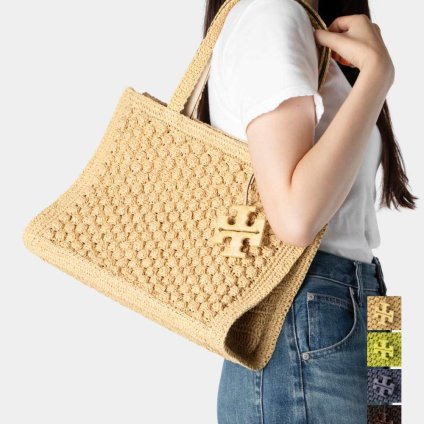 トリーバーチ TORY BURCH Ella Hand-Crocheted Popcorn Stitch Small Tote エラ ハンドクロシェ スモール ポップコーン トートバッグ 179274 レディース バッグ