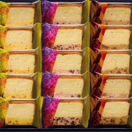 夏の贈り物お中元 果実と楽しむしっとり濃厚チーズケーキ ひととえ ベリー＆ベリー・オレンジ＆レモン・キャラメル＆アップル×各5