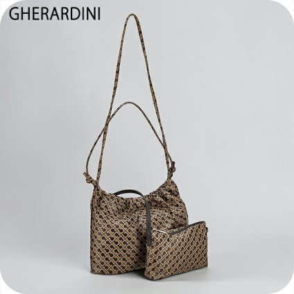 ゲラルディーニ ショルダーバッグ レディース ブランド GHERARDINI Italy GHB0210 TOFFE ブラウン/ダークブラウン