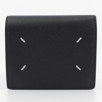 メゾン マルジェラ　Maison Margiela　二つ折り財布　SA3UI0007 P4745 T8103　ブラック　グレインレザー　4ステッチ バイフォールド ウォレット　コンパクト財布　シンプル ミニウォレット