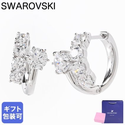 スワロフスキー SWAROVSKI ピアス Matrix マトリックス フープピアス クリア シルバー レディース 5753572 ジュエリー アクセサリー 母の日 即日発送【スペシャルラッピング660円(別売り)】 ホワイトデー