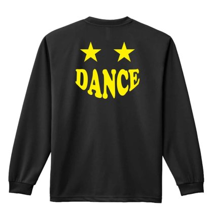 ダンス ロンT 長袖 Tシャツ メンズ 練習着 レディース ジュニア ウェア ドライ おもしろ tシャツ 名入れ おしゃれ キッズ 文字入れ無料 「スマイルダンススター」 アートワークスコウベ 【送料無料】