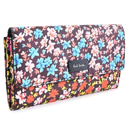 ポールスミス 財布 長財布 茶(ブラウン)/プリント Paul Smith apw344-17 レディース 婦人 ギフト 定番 彼氏 彼女 プレゼント