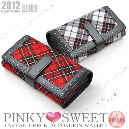 正規品 メンズ レディース PINKY SWEET ピンキースウィート PINKY SWEET ピンキースウィート チェック柄アコーディオンウォレット PS-201 2573236 pre32 旅行 ギフト