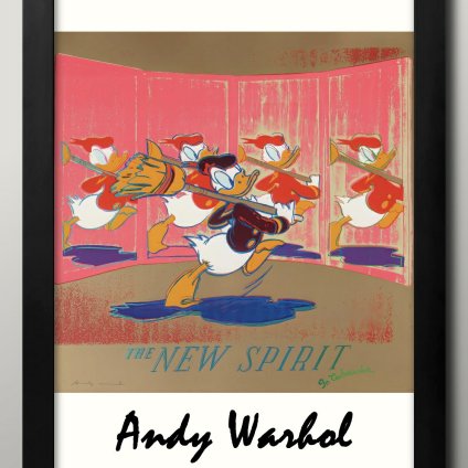 日本製 アンディ ウォーホル Donald Duck ドナルドダック A3 サイズ ポスター アート おしゃれ 絵画 インテリア 北欧 イラスト マット紙 艶消し アートパネル 額 フレーム デザイン 壁掛け ギフト 新築祝い ディスプレイ  速達 送料無料