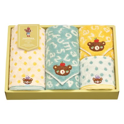 かずくま ファンファン フェイスタオル2P&ウォッシュタオル2P  ／タオル 日用品・ヘルスケア お中元 御中元 ギフト 暑中 残暑 お盆 初盆 新盆 お供 御供 ギフト 2026 送料無料 ギフト プレゼント プチギフト 内祝い 快気祝い 出産祝い 結婚祝い 引出物 新築祝い お返し