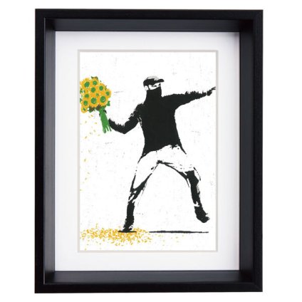アートフレーム バンクシー タイム フォー グリーン チェンジ Sサイズ BK-01607  Banksy 絵画 絵 ストリート 壁画 ステンシルアート
