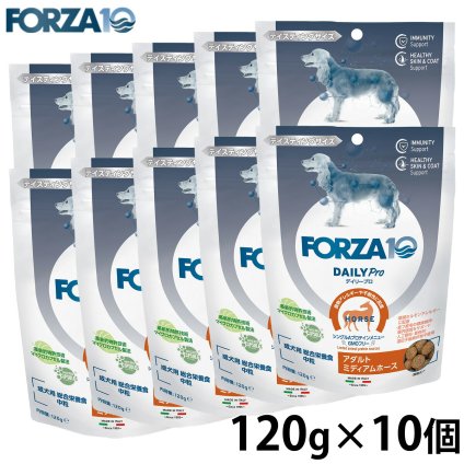 フォルツァ10 FORZA10 ドッグフード デイリープロ アダルトミディアム ホース 120g×10個