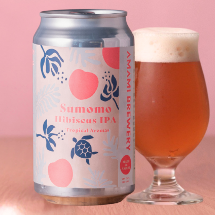 【すももハイビスカスIPA(缶)】（3本～24本セット/本数選べる）ピンクのビール がらり 花螺李 フルーツビール クラフトビール アロマビール 奄美 沖縄 徳之島 鹿児島 九州 奄美大島 地ビール ビール クエン酸 ペクチン カリウム 葉酸 ビタミンC ビタミンA シミ シワ 美肌 貧血
