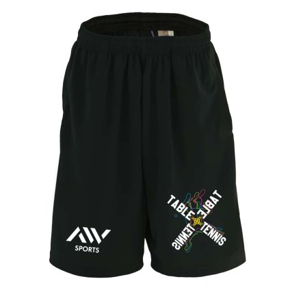 卓球 ハーフパンツ ドライ メンズ ウェア レディース ジュニア 練習着 短パン 速乾 スポーツ 名入れ おしゃれ 半スボン 文字入れ無料 「ネオンスタイルのクロスTABLETENNIS」 アートワークスコウベ 【送料無料】