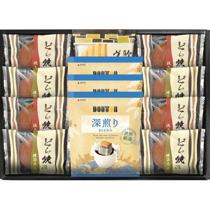 ドトールコーヒー＆どら焼き詰合せ [26-7585-030] ＤＲ－２５ ドリップコーヒー どら焼き ヴァッフェル 和菓子 洋菓子 詰め合わせ ギフト スイーツ 和洋折衷 贈り物 内祝い お返し プレゼント
