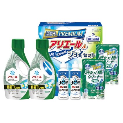 実りの秋の贈り物 アリエール部屋干し&ジョイセット ギフト工房 セット内容/P&Gアリエールジェル部屋干し超消臭（700g）･P&G除菌ジョイ（170ml）･液体洗たく槽クリーナーPRO（200g）×各2